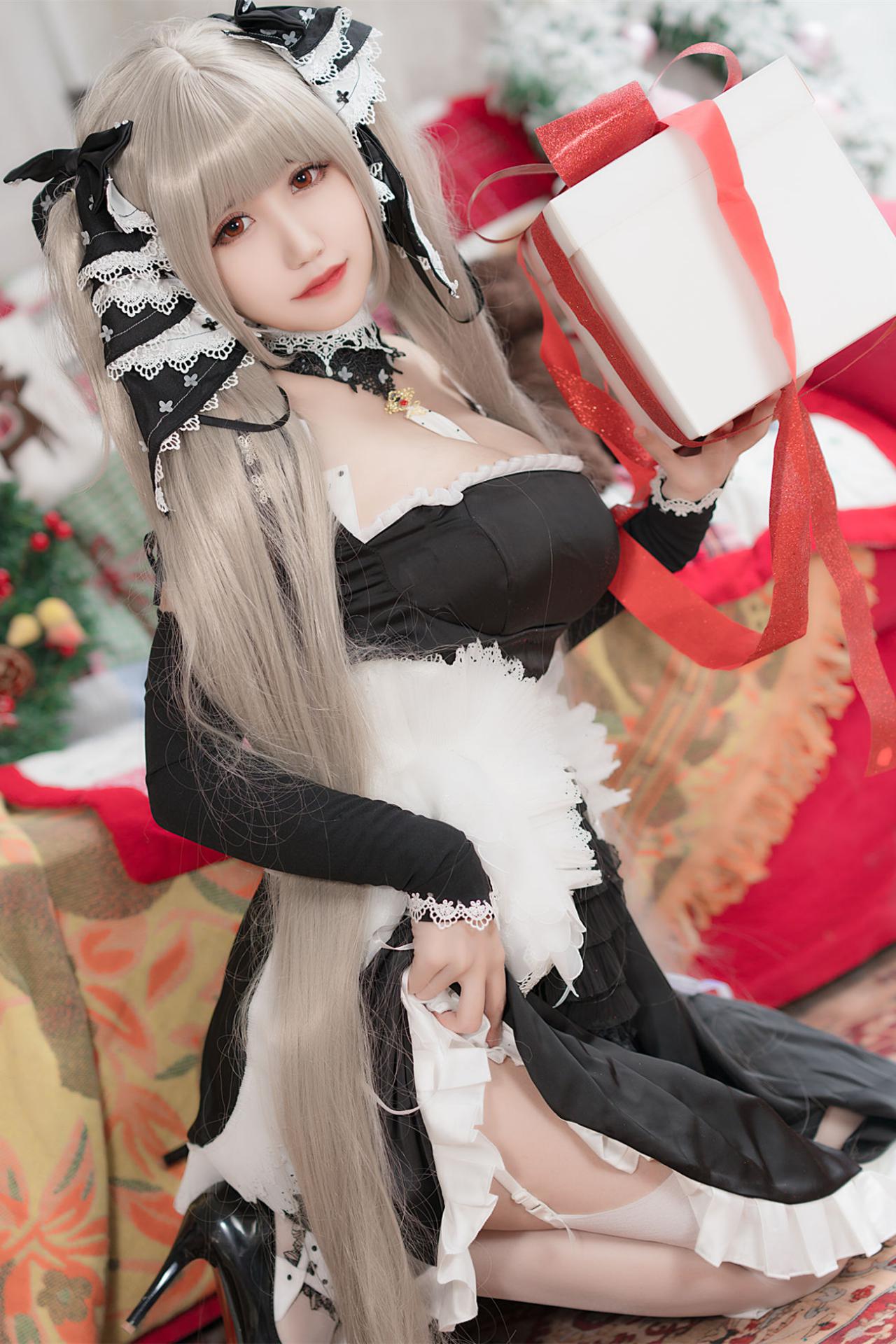 微博美少女小仓千代w性感写真圣诞可畏 (1)